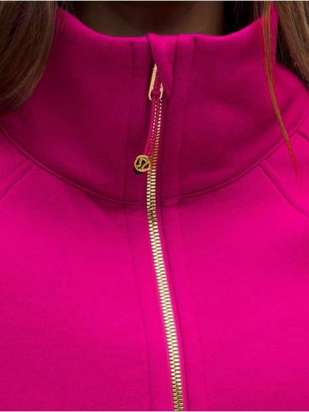 lululemon (XS/S) Scuba Oversized Funnel-Neck Half Zip Ripened Raspberry / Gold - Picture 13 of 16